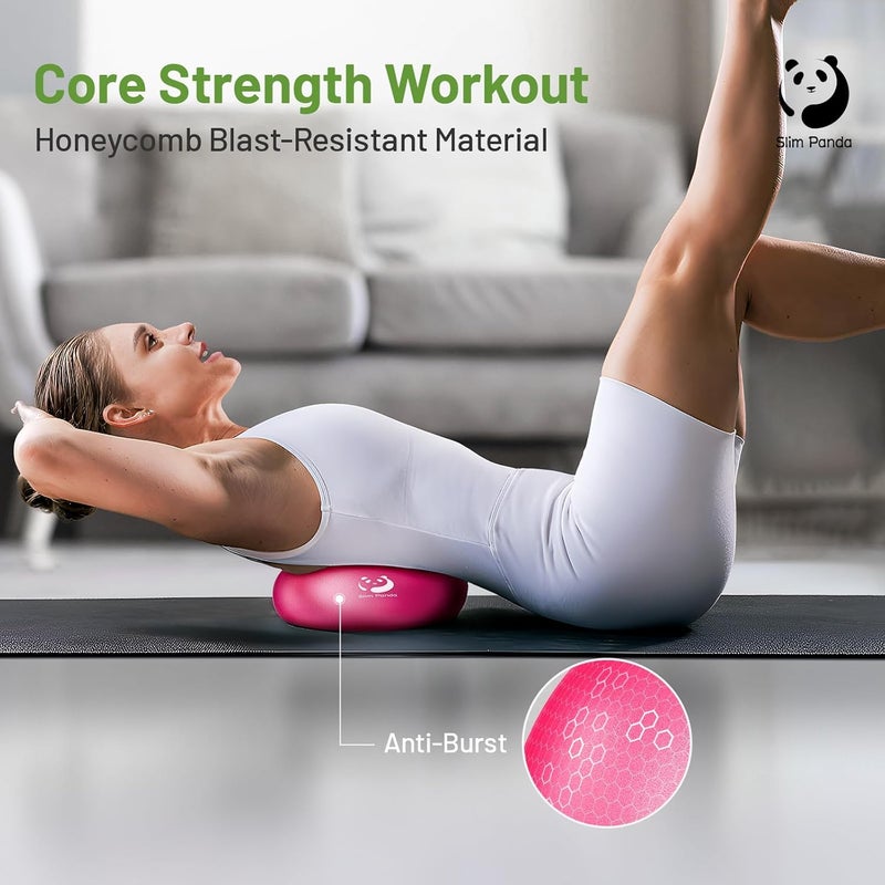 Slim Panda Pilates Ball, 9 Inch Small Exercise Ball, Anti Burst Mini Yoga Ball for Stability, Workout, Barre, Core Strength, Physical Therapy, Balance, Stretching - Image 3